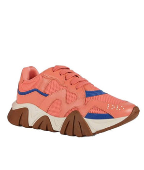 Versace Orange Leather Chunky Sneakers