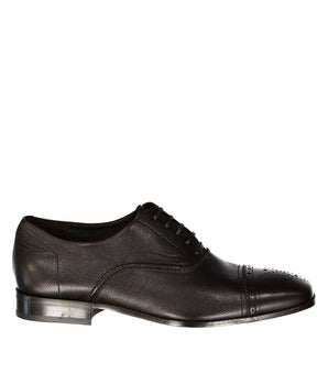 Salvatore Ferragamo Brown Calfskin Oxfords And Derbies