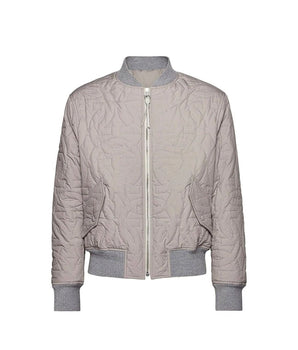 Salvatore Ferragamo Gray Polyester Bomber