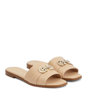 Salvatore Ferragamo Beige Calfskin Sandals