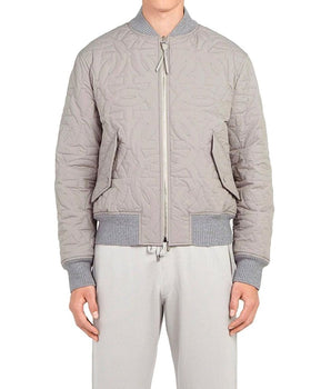 Salvatore Ferragamo Gray Polyester Bomber