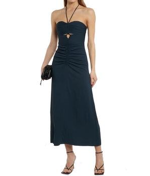 Self-Portrait Gray Viscose Casual Dress