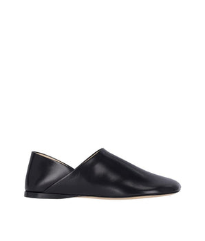 Loewe Black Lamb Leather Slip-On Loafers