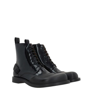 Loewe Black Calfskin Lace-Up Boots