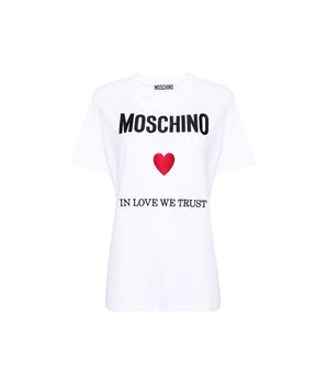 Moschino Couture White Cotton T-Shirt