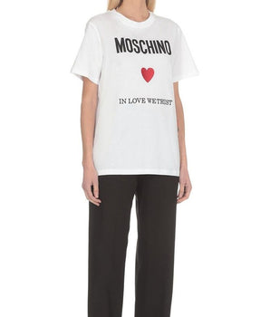 Moschino Couture White Cotton T-Shirt