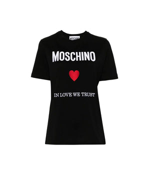 Moschino Couture Black Cotton T-Shirt