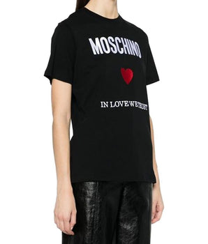 Moschino Couture Black Cotton T-Shirt