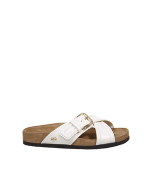 Valentino Garavani White Calfskin Strap-On Sandals