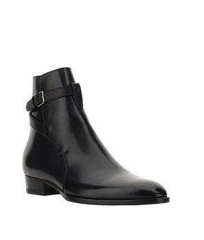 Saint Laurent Black Calfskin Ankle Boots