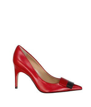 Sergio Rossi Red Calfskin High Heel Pumps
