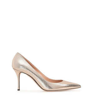Sergio Rossi Rose Gold Calfskin High Heel Pumps