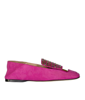 Sergio Rossi Multicolor Calfskin Slip-On Loafers