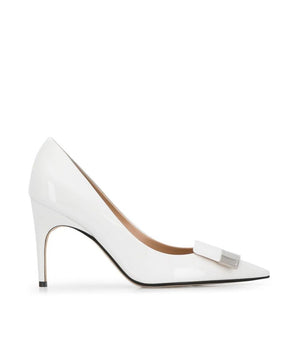 Sergio Rossi White Calfskin High Heel Pumps