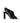 Sergio Rossi Black Calfskin Stiletto Heel Sandals