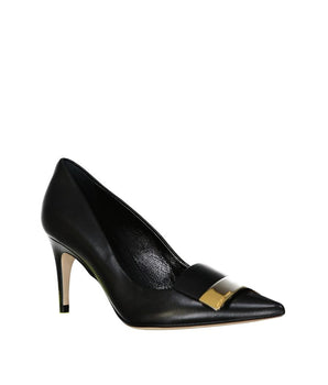 Sergio Rossi Black Calfskin High Heel Pumps