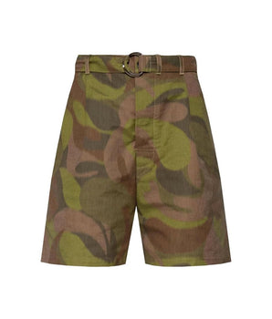 Marni Green Cotton Bermuda Shorts