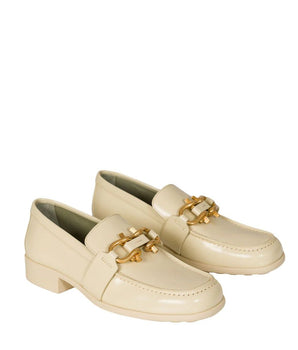 Bottega Veneta White Calfskin Slip-On Loafers