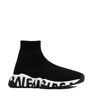 Balenciaga Black Fabric Athletic Sneakers