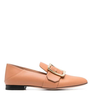 Bally Beige Calfskin Slip-On Loafers