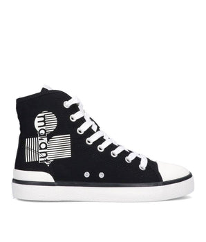 Isabel Marant Black Canvas High Top Sneakers