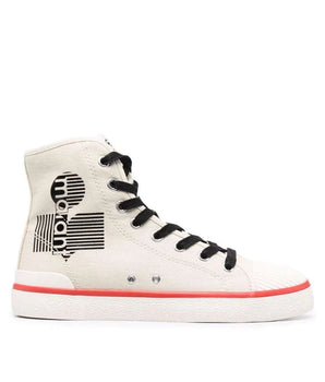 Isabel Marant Beige Canvas High Top Sneakers