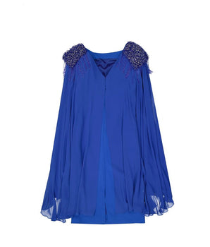IVAN MONTESI Blue Acetate Casual Dress