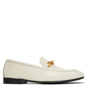 Jimmy Choo White Calfskin Slip-On Loafers