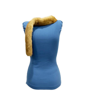 Dsquared² Mink Collar Sleeveless Top