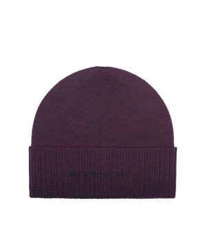 Givenchy Purple Wool Beanie