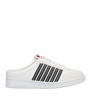 Dsquared² White Calfskin Low Top Sneakers