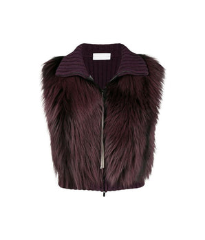 Fabiana Filippi Red Merino Wool Sleveless Jacket