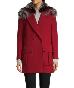 Fendi Red Virgin Wool Coat