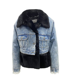 FORTE DEI MARMI COUTURE Blue Cotton Denim Jacket