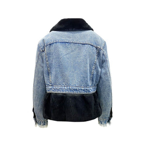 FORTE DEI MARMI COUTURE Fur Lining Denim Jacket