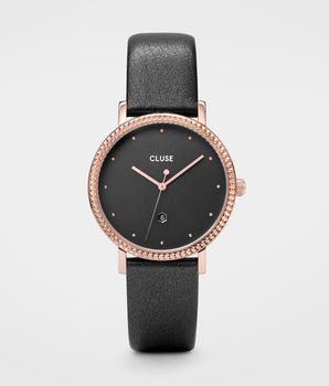 Cluse Gray Leather Dress Watch