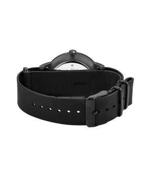 Cluse Black Leather Dress Watch