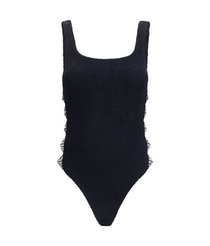 Hunza G Black Polyamide One-Piece Swimsuit