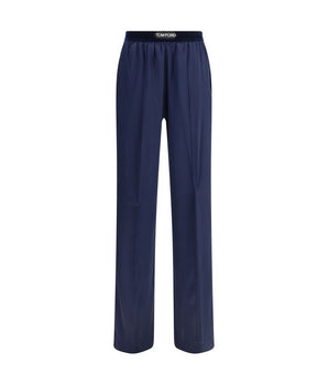Tom Ford Blue Elastane Casual Pants