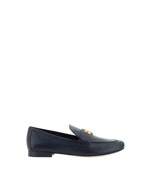 Tory Burch Black Calf Leather Bos Taurus Slip-On Loafers