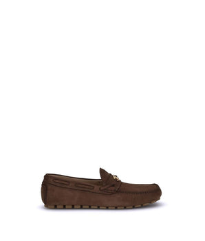 Valentino Garavani brown rubber slip-on loafers