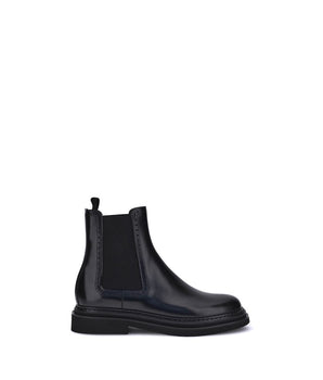 Dolce & Gabbana Black Calf Leather Bos Taurus Chelsea Boots