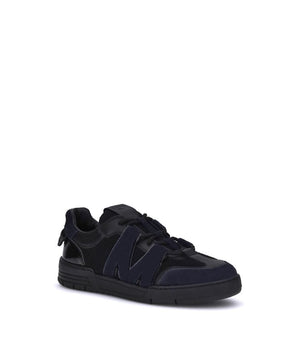 Moschino Black Calf Leather Bos Taurus Athletic Sneakers