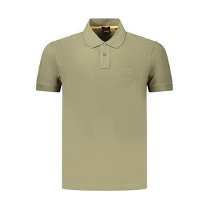 Hugo Boss Green Cotton Men Polo Shirt