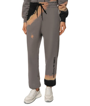 Comme Des Fuckdown Gray Cotton Women Track Pant