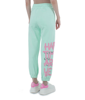 Comme Des Fuckdown Green Cotton Women Trouser