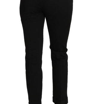 Dolce & Gabbana Black Dress Cropped Straight Straight Pants Dolce & Gabbana 