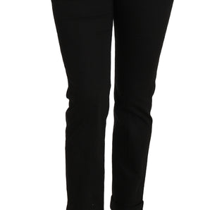 Dolce &amp; Gabbana Elegant Black Cotton Dress Pants