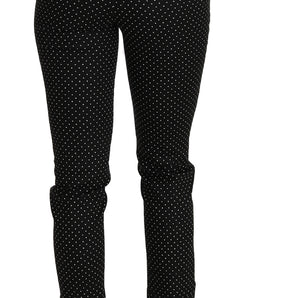 Dolce &amp; Gabbana Elegant Polka Dot Cropped Trousers