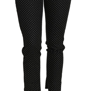 Dolce &amp; Gabbana Elegant Polka Dot Cropped Trousers